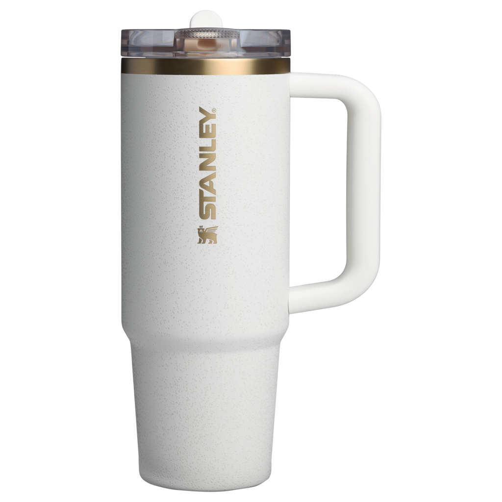 Splash-Resistant FlowState The Quencher H2.0 Flowstate Tumbler | Stanley Create D331C - 40oz Large Capacity Car-Cup Friendly Quencher Detail