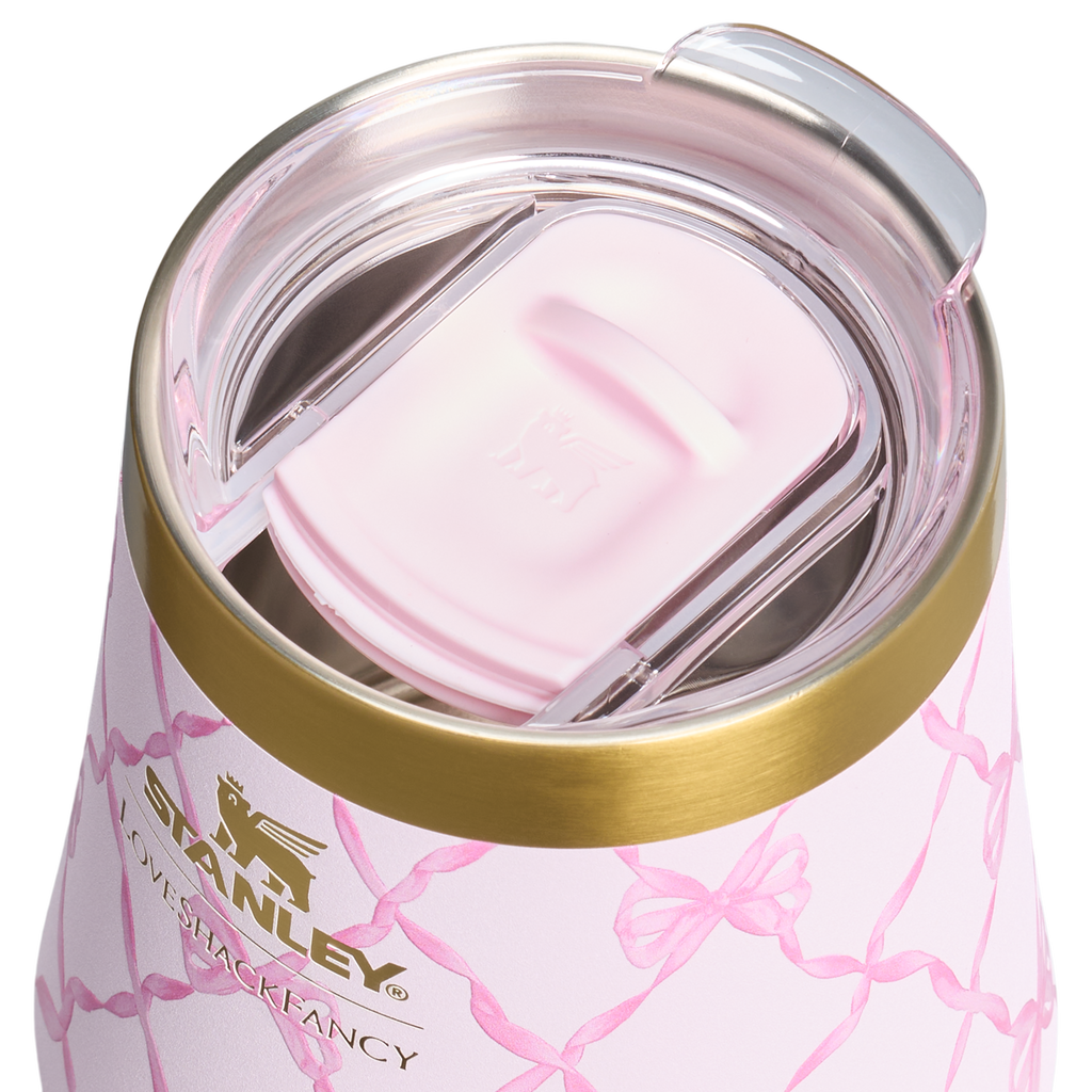 Premium Matte Stanley 1913 x LoveShackFancy Holiday Reserve Wine Tumbler D204X - Elegant Stemless Vacuum Insulated Wine Tumbler Detail
