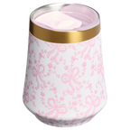Elegant Stemless Stanley 1913 x LoveShackFancy Holiday Reserve Wine Tumbler D367F - Elegant Stemless Vacuum Insulated Wine Tumbler Detail