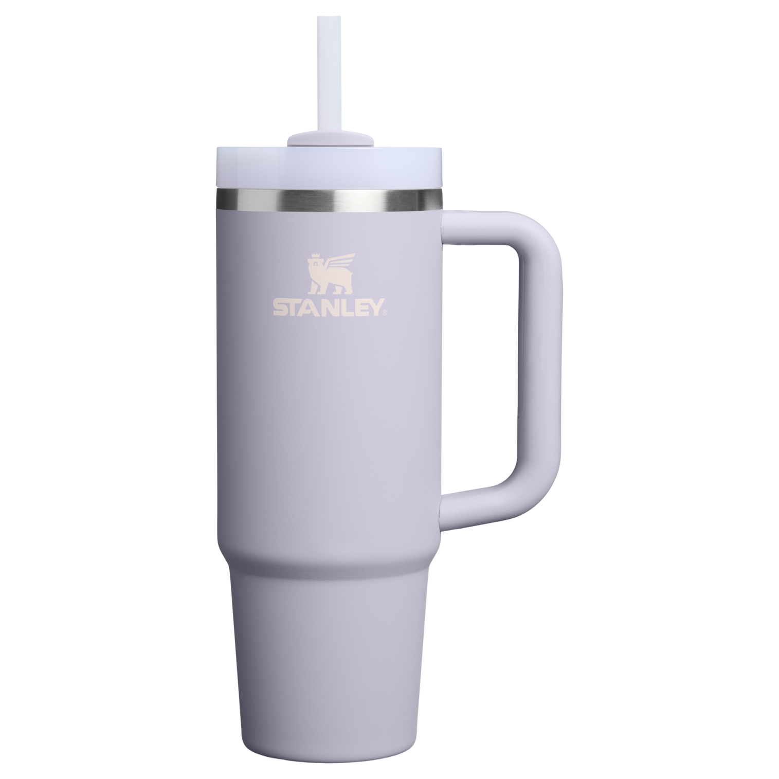 Splash-Resistant FlowState The Quencher H2.0 Flowstate Tumbler | Stanley Create D331C - 40oz Large Capacity Car-Cup Friendly Quencher - Purple Dust