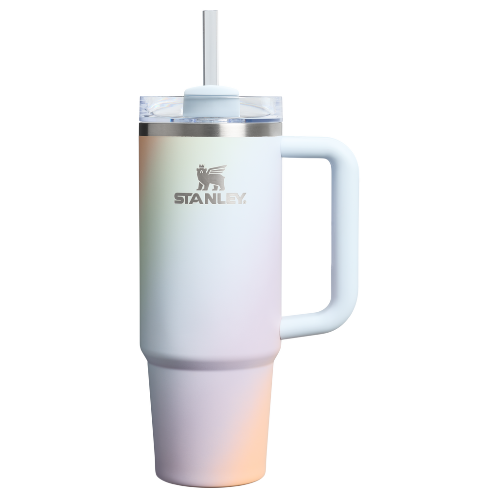 Splash-Resistant FlowState The Quencher H2.0 Flowstate Tumbler D051L - 40oz Large Capacity Car-Cup Friendly Quencher - Sunrise Spiral