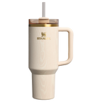 Large Capacity The Cheers & Cheer Quencher H2.0 Flowstate Tumbler D188Q - Double-Wall Vacuum Insulated Travel Tumbler with Straw - Birch Woodgrain