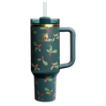 Large Capacity The Cheers & Cheer Quencher H2.0 Flowstate Tumbler D188Q - Double-Wall Vacuum Insulated Travel Tumbler with Straw - Holiday Botanical