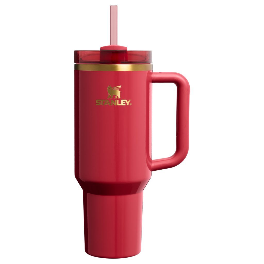 Large Capacity The Cheers & Cheer Quencher H2.0 Flowstate Tumbler D188Q - Double-Wall Vacuum Insulated Travel Tumbler with Straw - Holly Berry Gloss