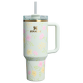 Splash-Resistant FlowState The Easter Quencher H2.0 Flowstate Tumbler D256K - Premium Stainless Steel Straw Cup for All-Day Hydration - Spring Blossoms