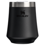 Elegant Stemless The Reserve Wine Tumbler D125V - Shatterproof Flavor-Preserving Cocktail Tumbler with Lid - Black 2.0