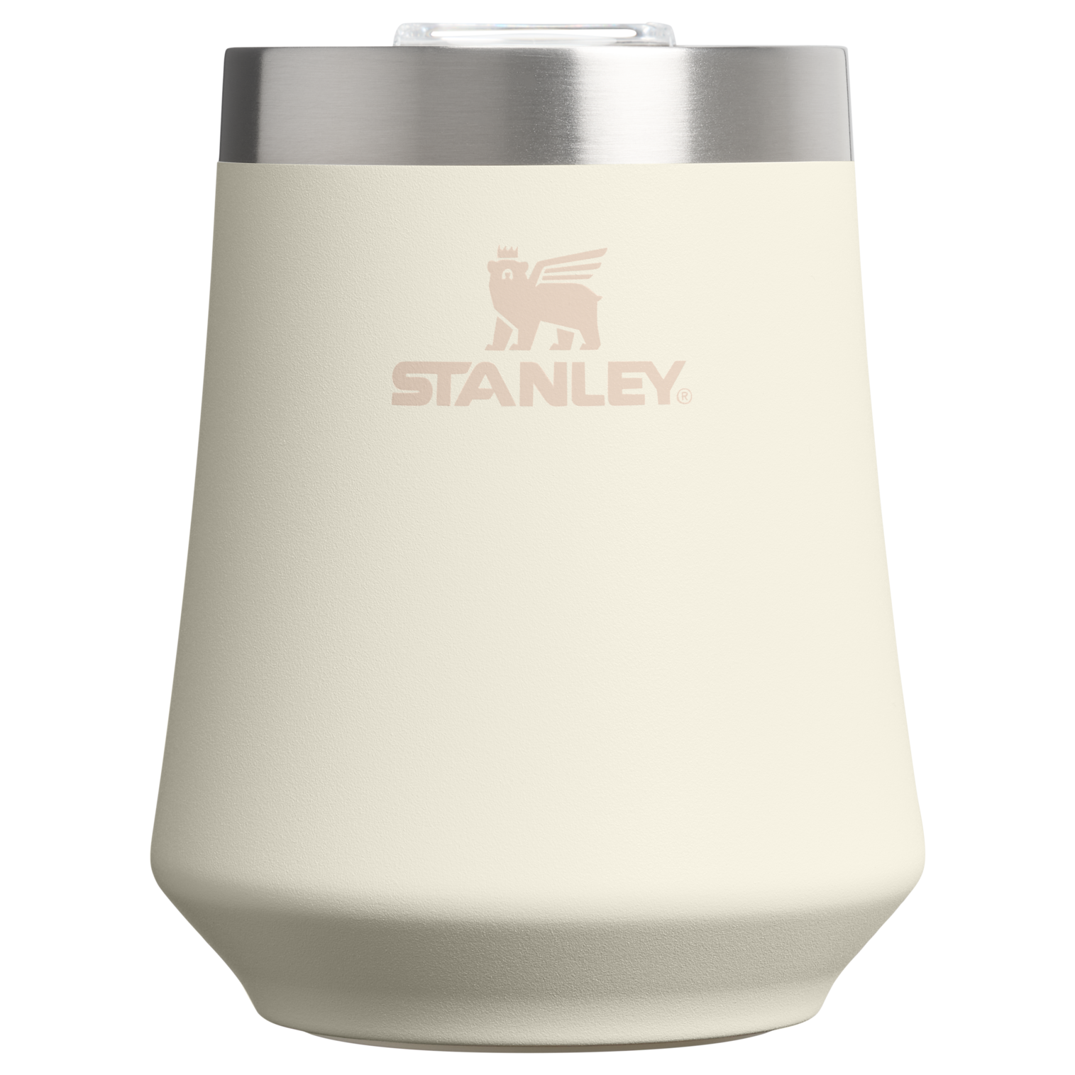 Elegant Stemless The Reserve Wine Tumbler D125V - Shatterproof Flavor-Preserving Cocktail Tumbler with Lid - Cream