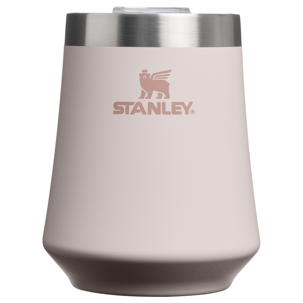 Elegant Stemless The Reserve Wine Tumbler D125V - Shatterproof Flavor-Preserving Cocktail Tumbler with Lid - Rose Quartz